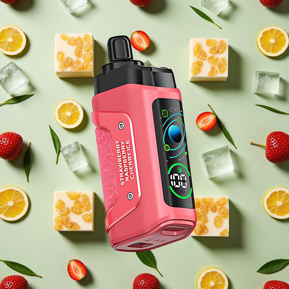 Razz Bar 45000 Sorvetes de Morango e Cereja Vape descartável 10 Ohm Bobina de Malha