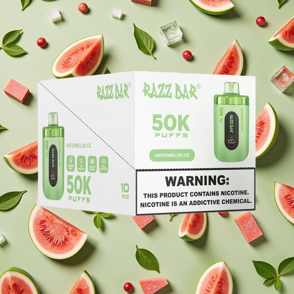 Razz Bar 50K Puffs 2 Nic Melancia Gelo