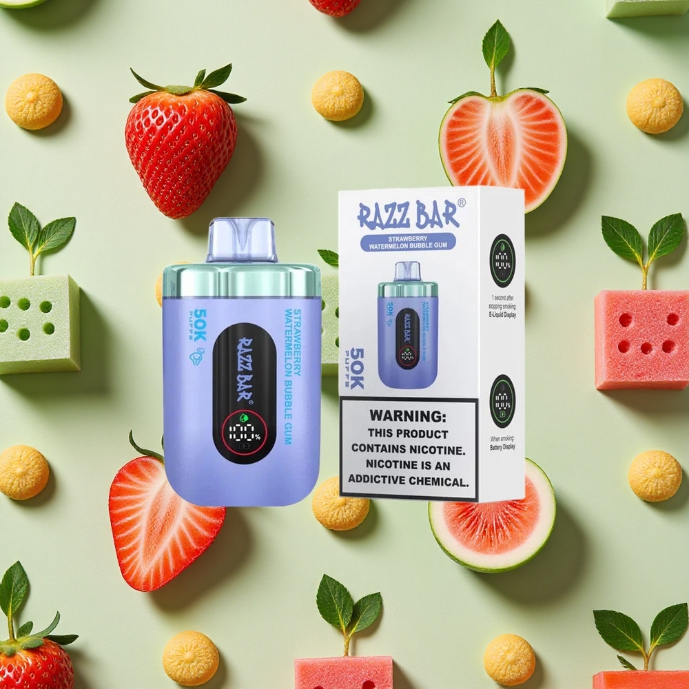 Razz Bar 50K Puffs Morango Melancia Chiclete