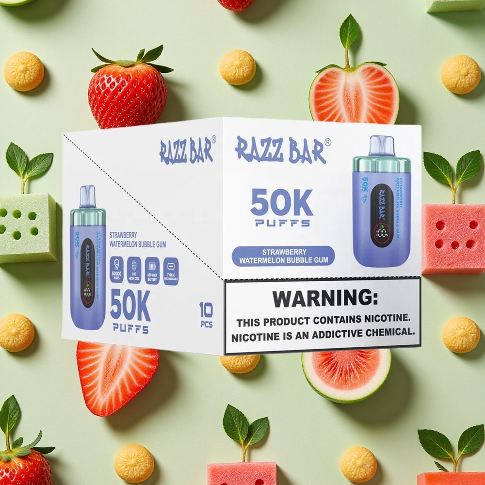 Razz Bar 50K Puffs Morango Melancia Chiclete