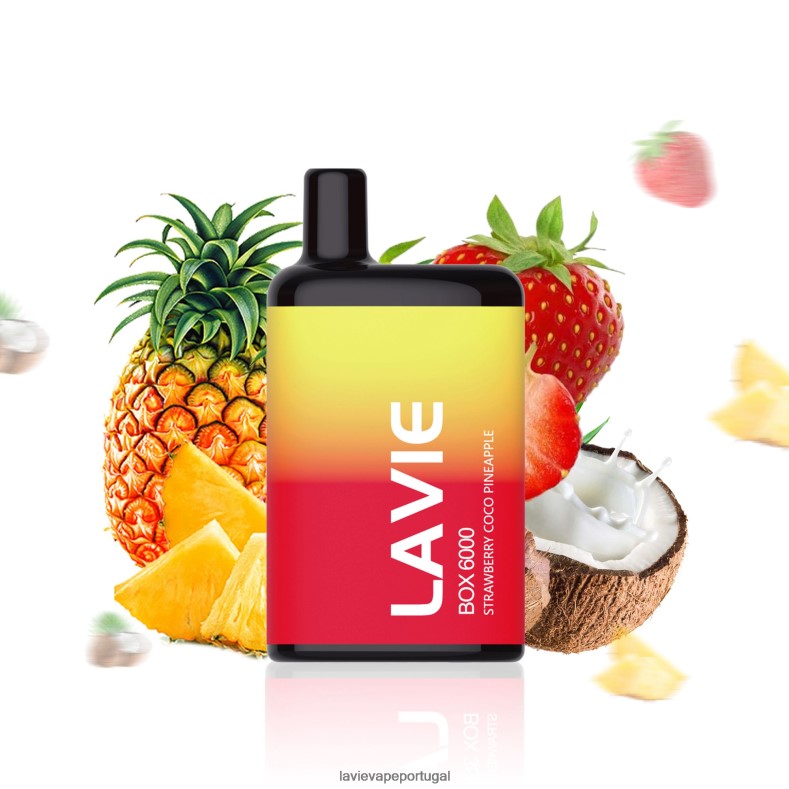 LAVIE Nicotine - LAVIE BOX 6.000 baforadas morango coco abacaxi TB68V6205