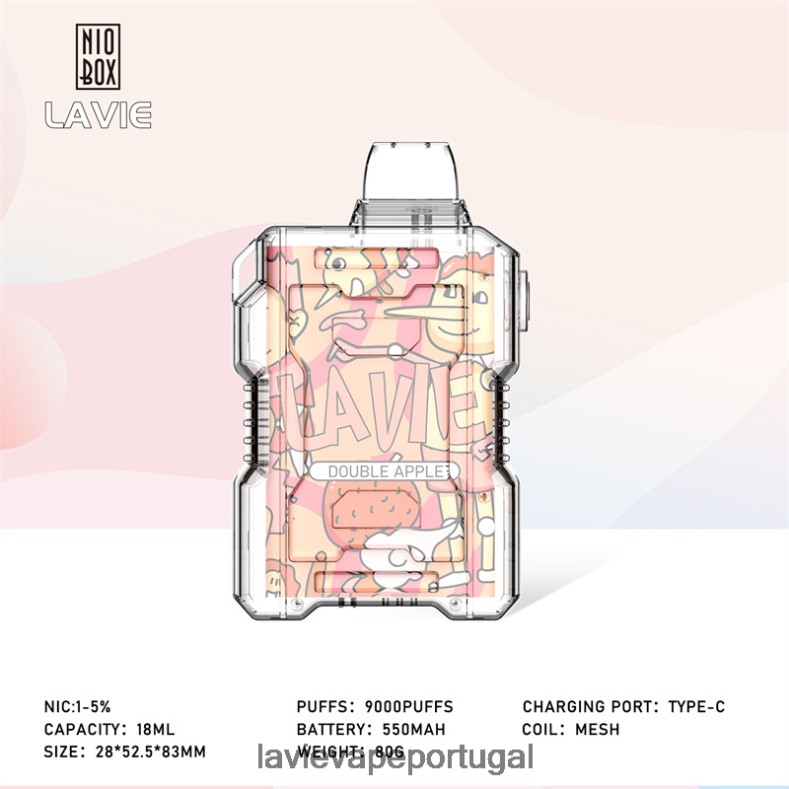 LAVIE Nicotine - LAVIE NIO BOX 9.000 baforadas maçã dupla TB68V6195