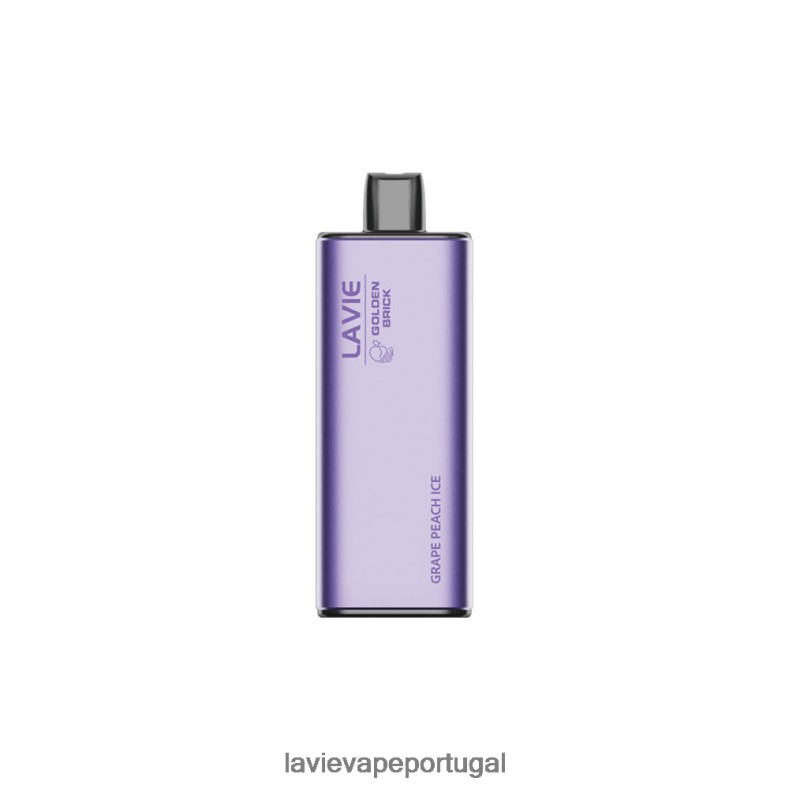 LAVIE Nicotine - LAVIE GOLDEN BRICK 10.000 baforadas gelo de uva e pêssego TB68V660