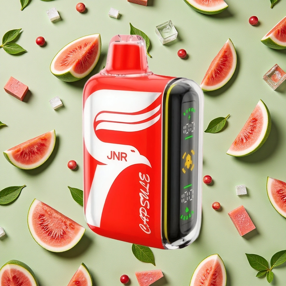 JNR Capsule 15000 Puffs Melancia Gelo Vape descartável 20ml E-líquido 2% 5% Nicotina