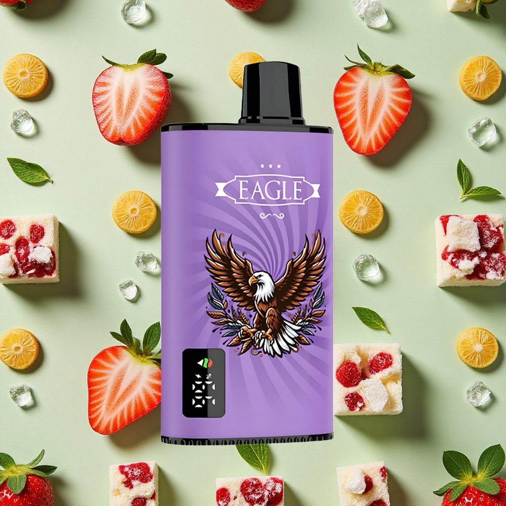 JNR EAGLE Smart 23000 Puffs Tela Digital 25ml E-líquido Morango Gelo Vape descartável