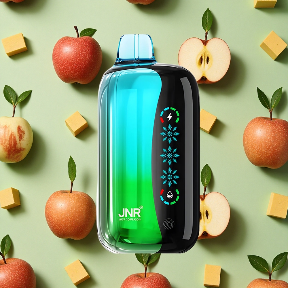 JNR Flex Ice 21000 Puffs Dupla Maçã Vape descartável 26ml E-líquido Tipo-C