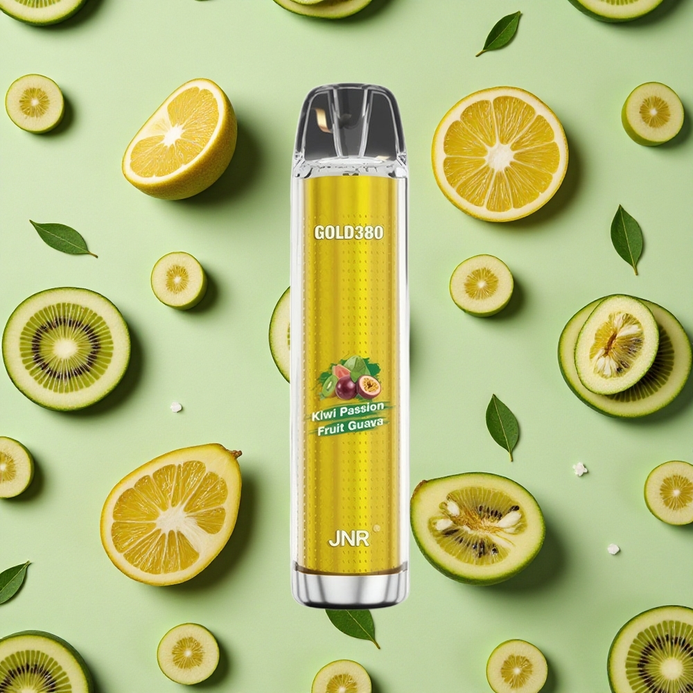JNR Glod380 6000 Puffs Maracujá Kiwi Goiaba 13ml E-líquido 0%,2%,5% Nicotina