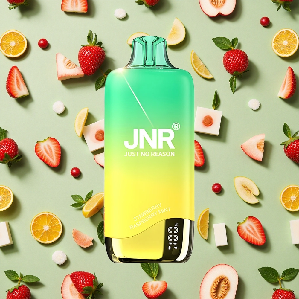 JNR Rainbow 10500 Puffs 18ml E-líquido Morango-Pêssego-Menta