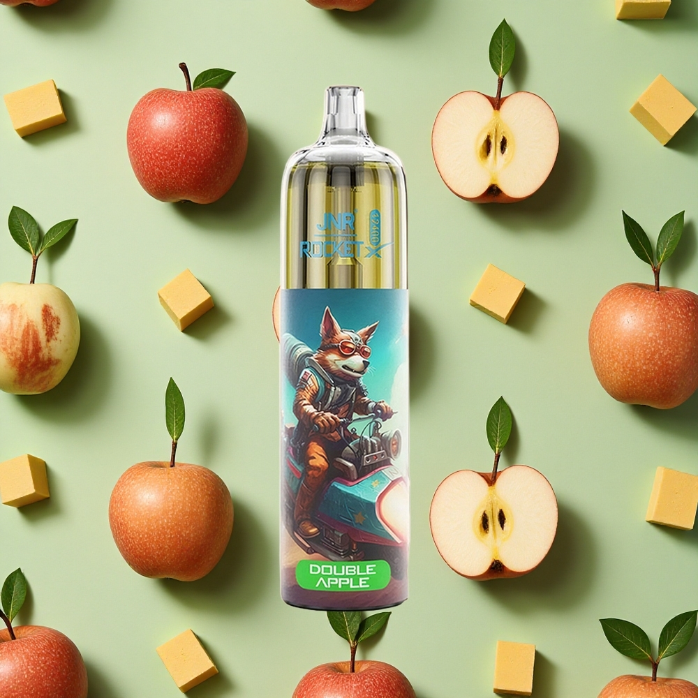 JNR Rocket-X 12400 Puffs Dupla Maçã com 850mAh e 25ml E-líquido