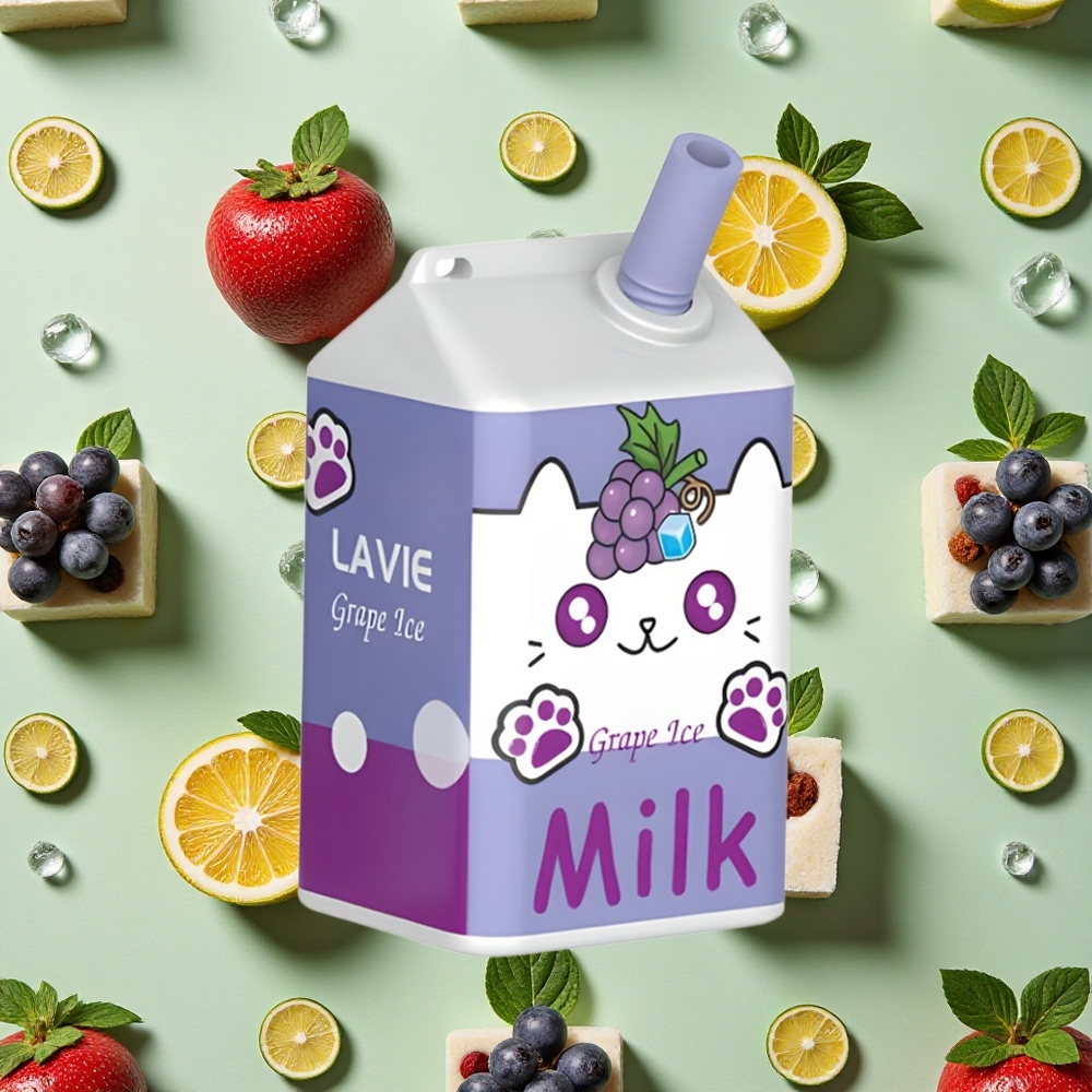 LAVIE Milk 7000 Puffs 16ml E-líquido Uva Gelo