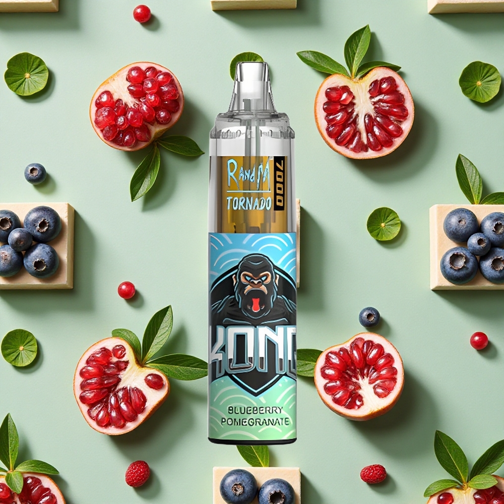 RandM Fumot Tornado 7000 Puffs 14 ml E-líquido Mirtilo Romã Vape descartável